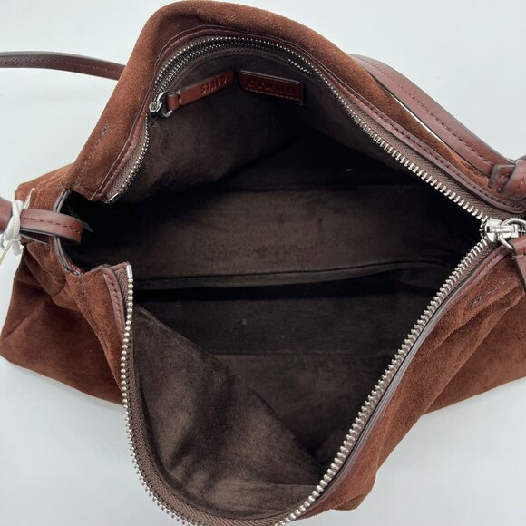 STAUD Mahogany Suede Vivi Shoulder Bag - Picture 10 of 11